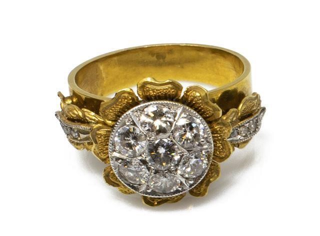 ESTATE 14KT GOLD 1 75CTTW FLORIFORM 3bec20