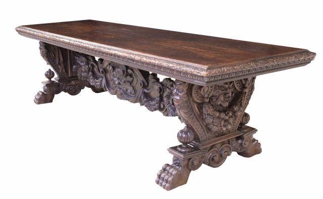 MONUMENTAL ITALIAN CARVED WALNUT 3bec43