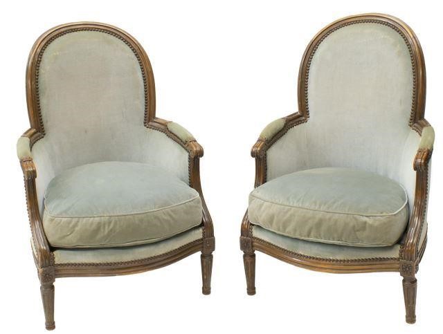 (2) FRENCH LOUIS XVI STYLE BERGERES