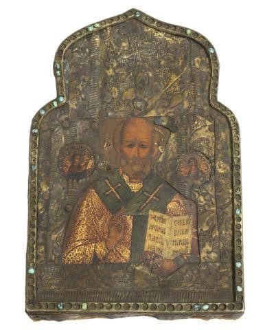 SMALL RUSSIAN ICON DEPICTING ST  3bec7e