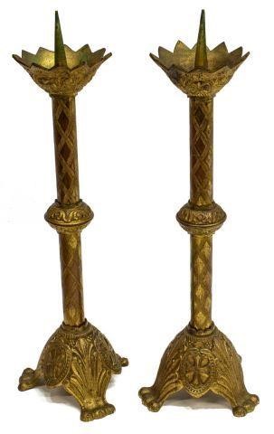  2 ITALIAN RELIGIOUS GILT METAL 3bec7a