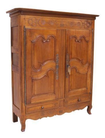 FRENCH PROVINCIAL FRUITWOOD ARMOIREFrench 3bec9e