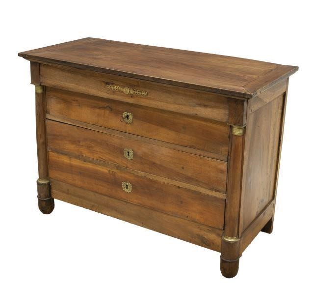 FRENCH EMPIRE STYLE WALNUT COMMODEFrench 3beca9