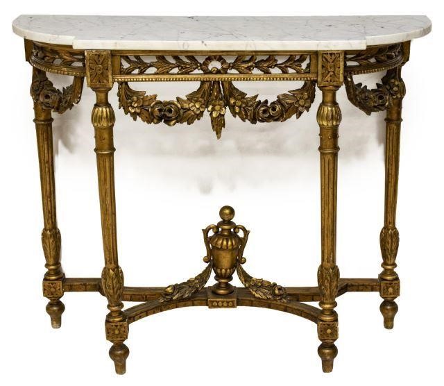 FRENCH LOUIS XVI STYLE MARBLE TOP 3becb0