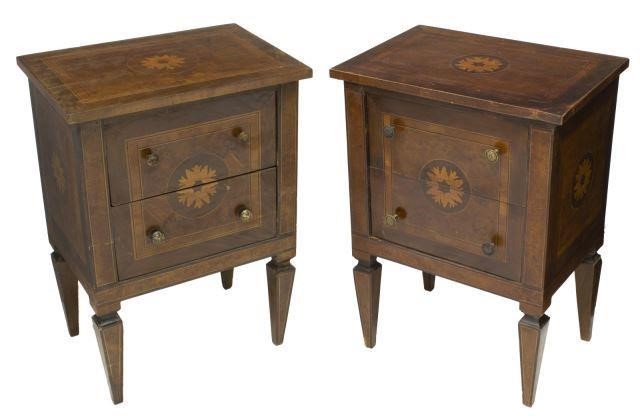  2 ITALIAN MAGGIOLINI STYLE MARQUETRY 3becad