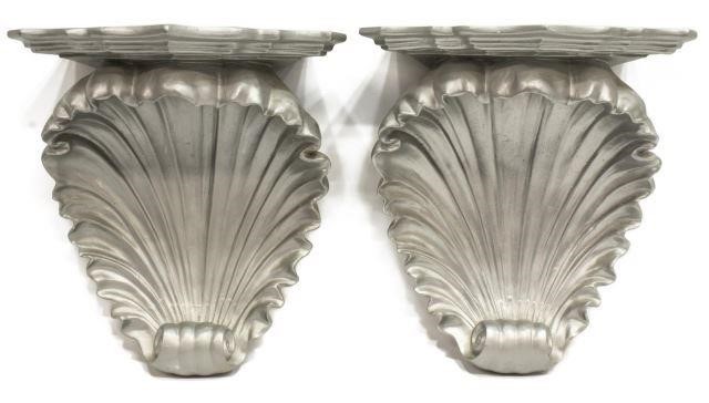  2 SILVER GILT COMPOSITE SHELL FORM 3bed02