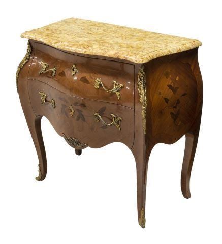 LOUIS XV STYLE MARBLE TOP MARQUETRY 3bed0a