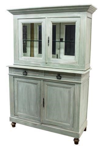 FRENCH PAINTED STEPBACK DISPLAY 3bed07
