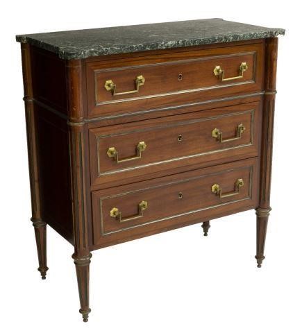 FRENCH LOUIS XVI STYLE MARBLE TOP 3bed22