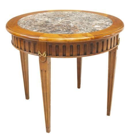FRENCH LOUIS XVI STYLE MARBLE TOP 3bed33