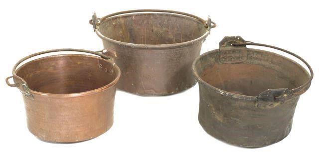  3 CONTINENTAL COPPER HANDLED 3bed8c