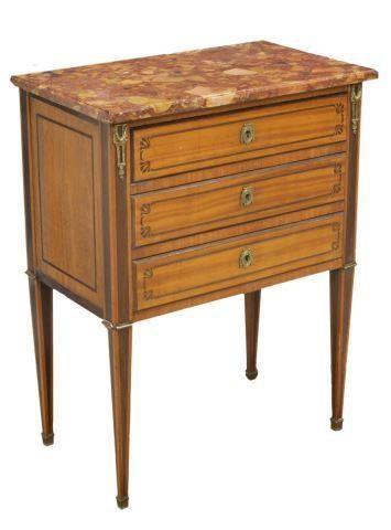 FRENCH LOUIS XVI STYLE MARBLE TOP 3bedbc