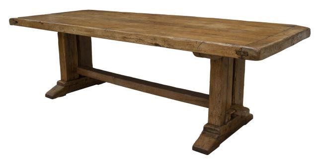 FRENCH OAK REFECTORY TABLE ON TRESTLE 3bee08