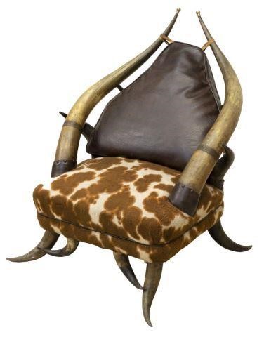 WESTERN HORN FRAME CHAIRWestern 3bee3c