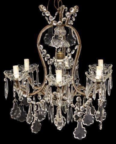 ITALIAN SEVEN LIGHT CRYSTAL CHANDELIERItalian 3bee74