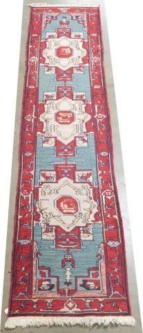 HAND-TIED PERSIAN SUMACH FLOOR RUNNER,