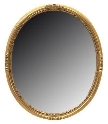 FRENCH GILT OVAL WALL MIRROR 20TH 3beead