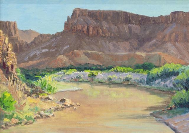 CANYON LANDSCAPE OIL PAINTING SIGNED 3beebc