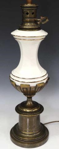 VINTAGE WHITE CERAMIC GILT METAL 3beec8