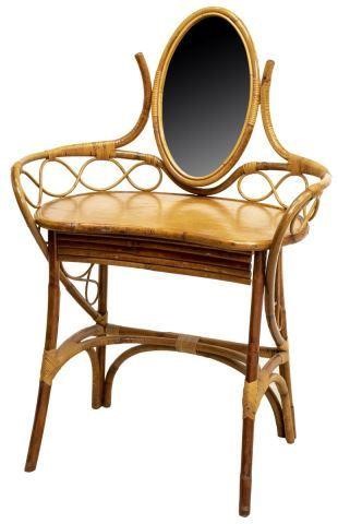 BENTWOOD FAUX BAMBOO MIRRORED VANITY 3beedb