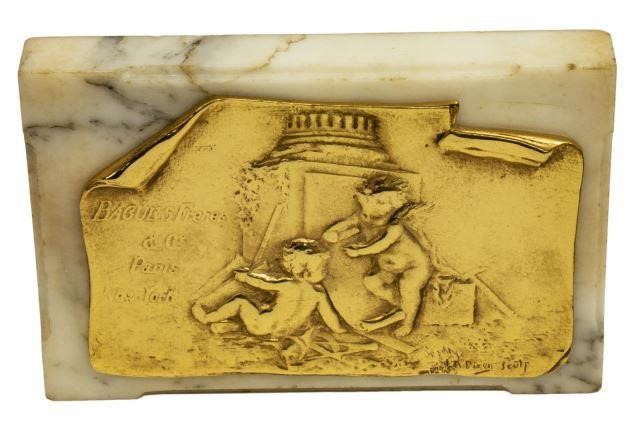 FRENCH BRONZE & MARBLE ADVERTISING
