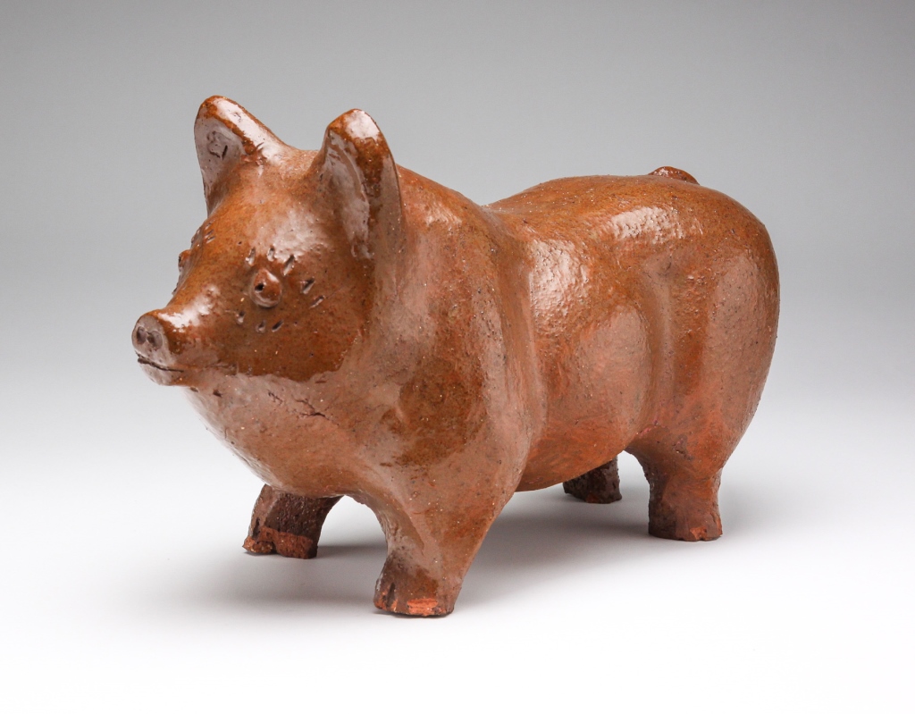 OHIO SEWERTILE PIG BANK. Mid 20th
