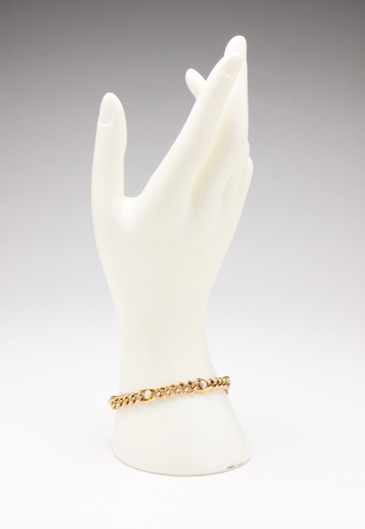 ANTIQUE YELLOW GOLD LINK AND PEARL 3bef9c