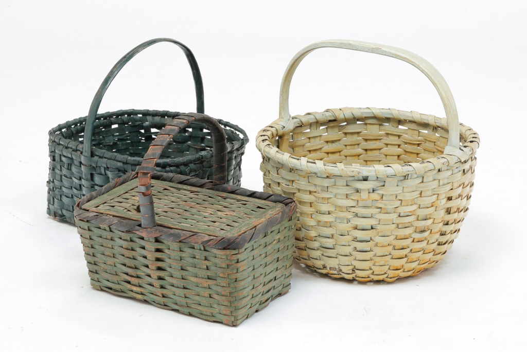 THREE AMERICAN BASKETS Nineteenth 3befce