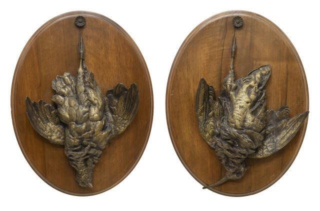 (2) FRENCH BRONZE GAME BIRDS AFTER JULES