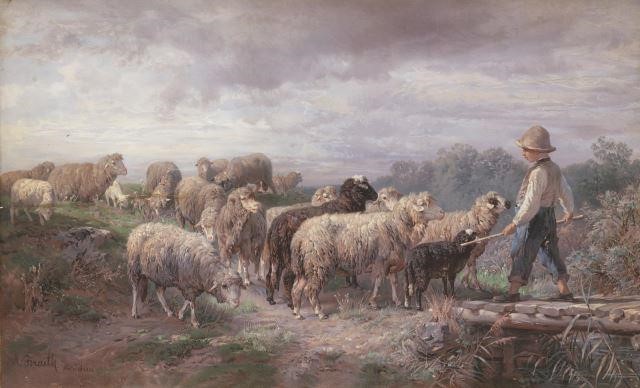 ANTON BRAITH (1836-1905) SHEPHERD