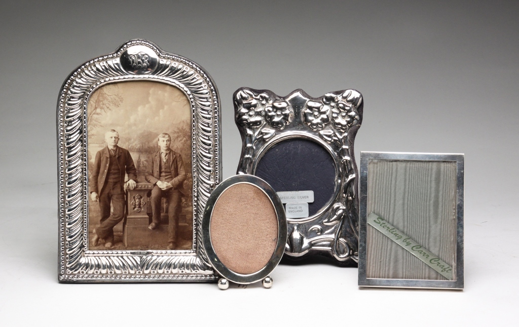 FOUR STERLING SILVER PICTURE FRAMES  3bf03e