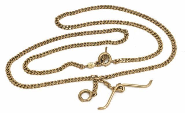 ESTATE 14KT YELLOW GOLD CHAIN / WATCH