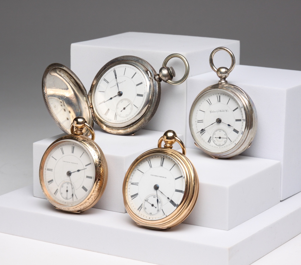 FOUR KEY WIND AND SET POCKET WATCHES  3bf0ea