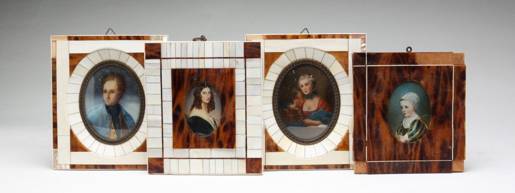 FOUR EUROPEAN MINIATURE PORTRAITS  3bf0fd