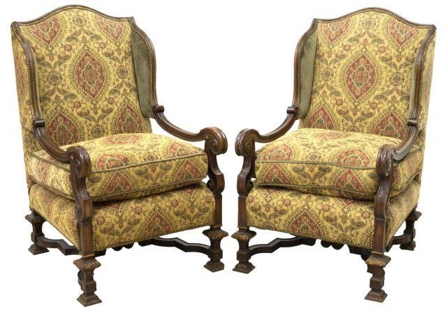  PAIR LOUIS XIV STYLE WINGBACK 3bf0fe