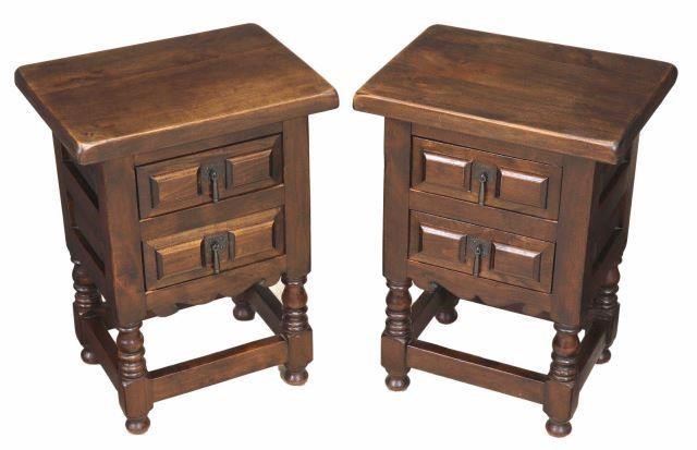  PAIR SPANISH LOW SIDE TABLES 3bf1ee