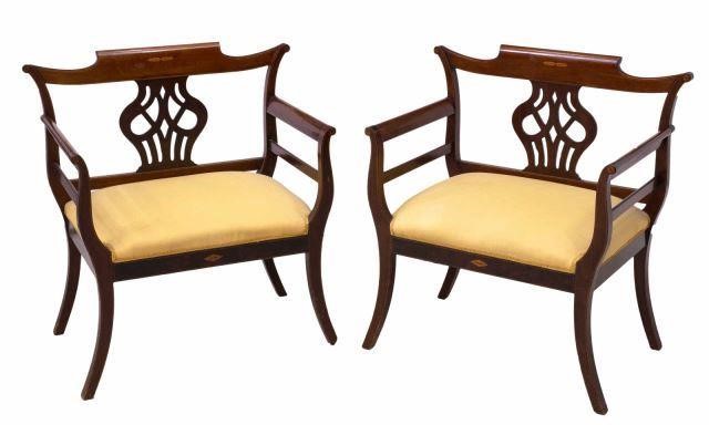 (2) ENGLISH EDWARDIAN MAHOGANY