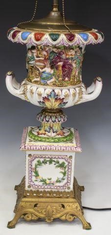 CAPODIMONTE STYLE FIGURAL URN TABLE 3bf213