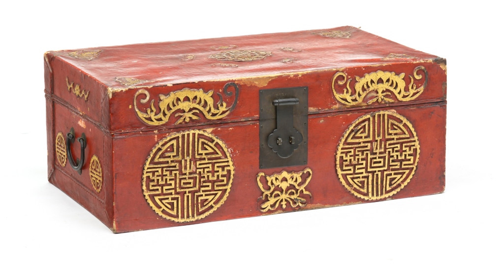 CHINESE PAINTED TRUNK Twentieth 3bf234