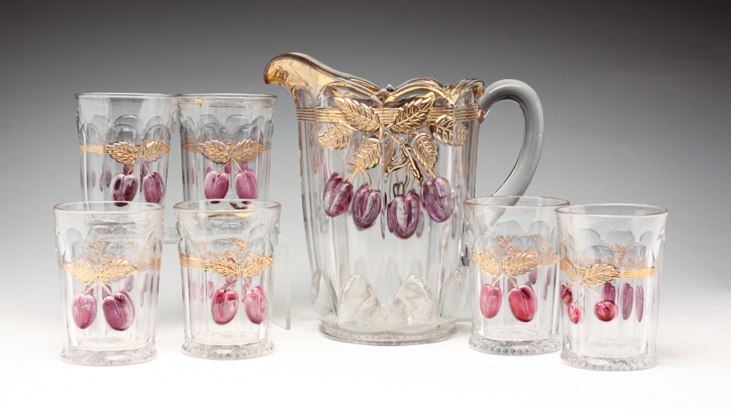 NORTHWOOD "CHERRY" PITCHER AND