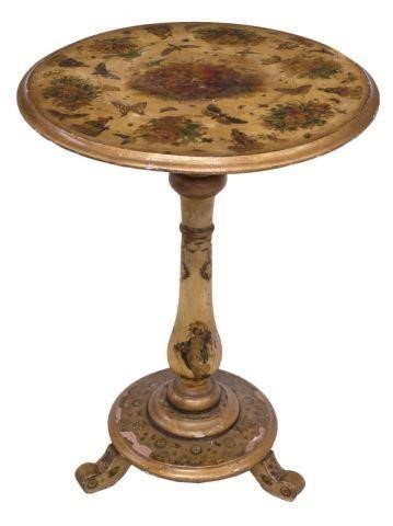 VICTORIAN PAINTED SIDE TABLE FIGURES 3bf268