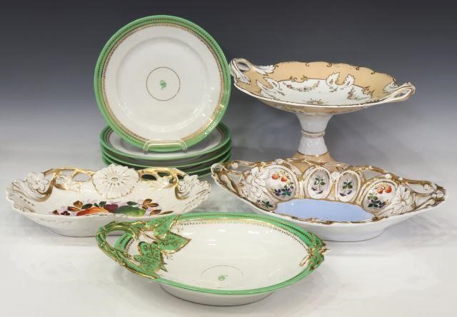  9 ANTIQUE PARCEL GILT PORCELAIN 3bf2b7