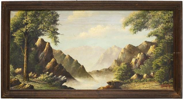 FRAMED LANDSCAPE PAINTING SIGNED 3bf2bf