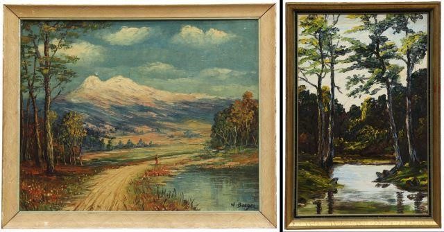 (2) FRAMED LANDSCAPE PAINTINGS,