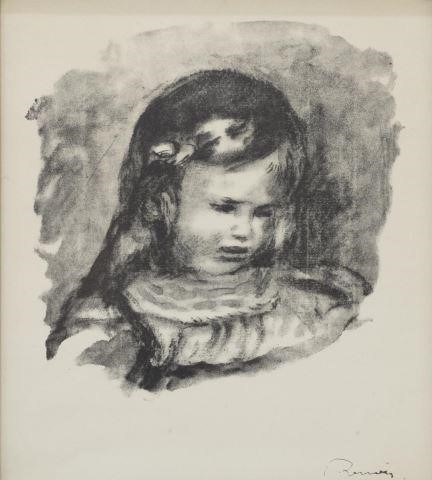 RENOIR (D.1919) LITHOGRAPH PORTRAIT