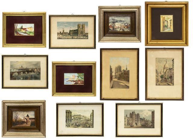(11) COLLECTION OF FRAMED PAINTINGS