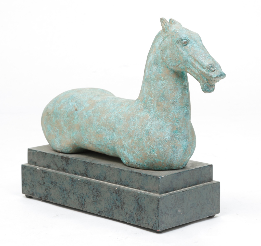 CHINESE STYLE HORSE STATUE. Late