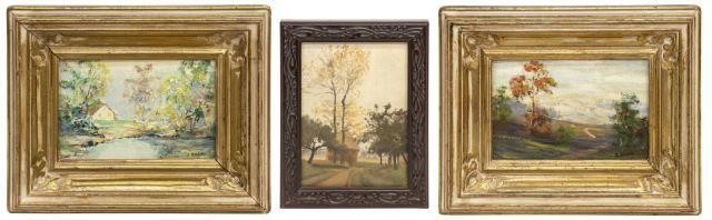 (3) LANDSCAPE PAINTINGS J. DRAPP,