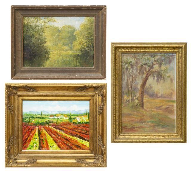  3 FRAMED ART LANDSCAPE PAINTINGS lot 3bf311