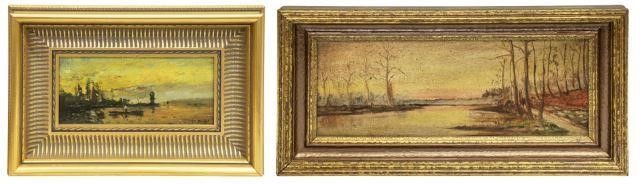  2 FRAMED LANDSCAPE OIL PAINTINGS  3bf330